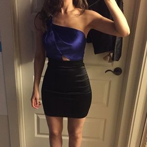 Bebe One Shoulder Asymetrical Dress